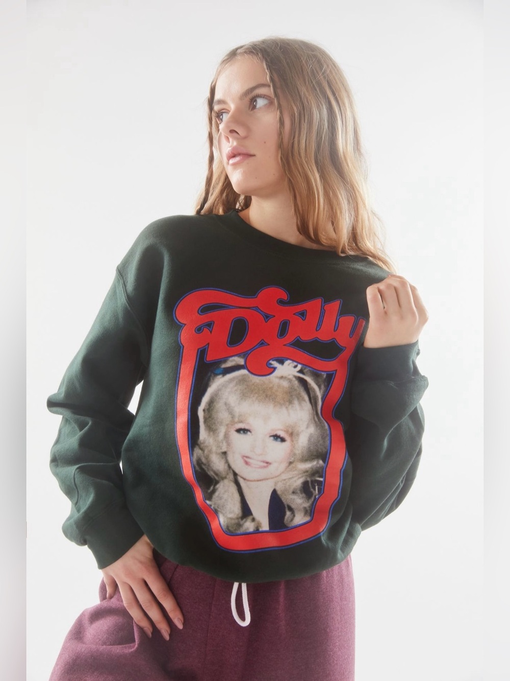 Dolly Parton Crew Neck Sweatshirt Urban Outfitters
